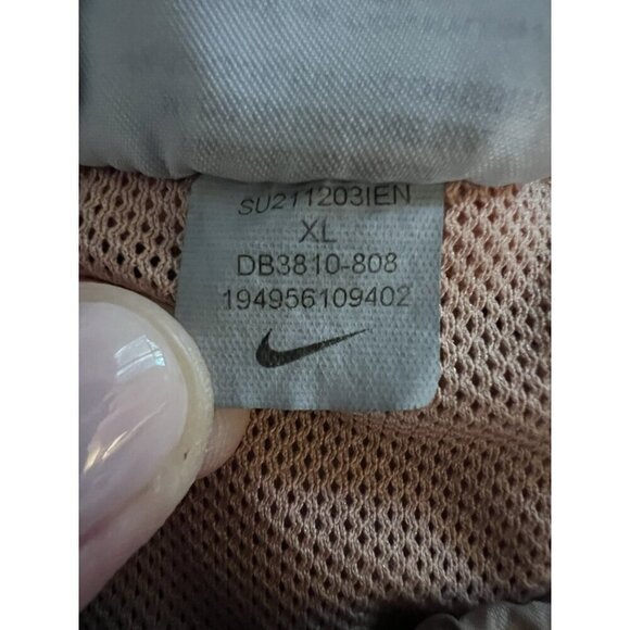 Nike retro parachute tan pink embroidered logo shorts sz XL streetwear lounge - Picture 13 of 13